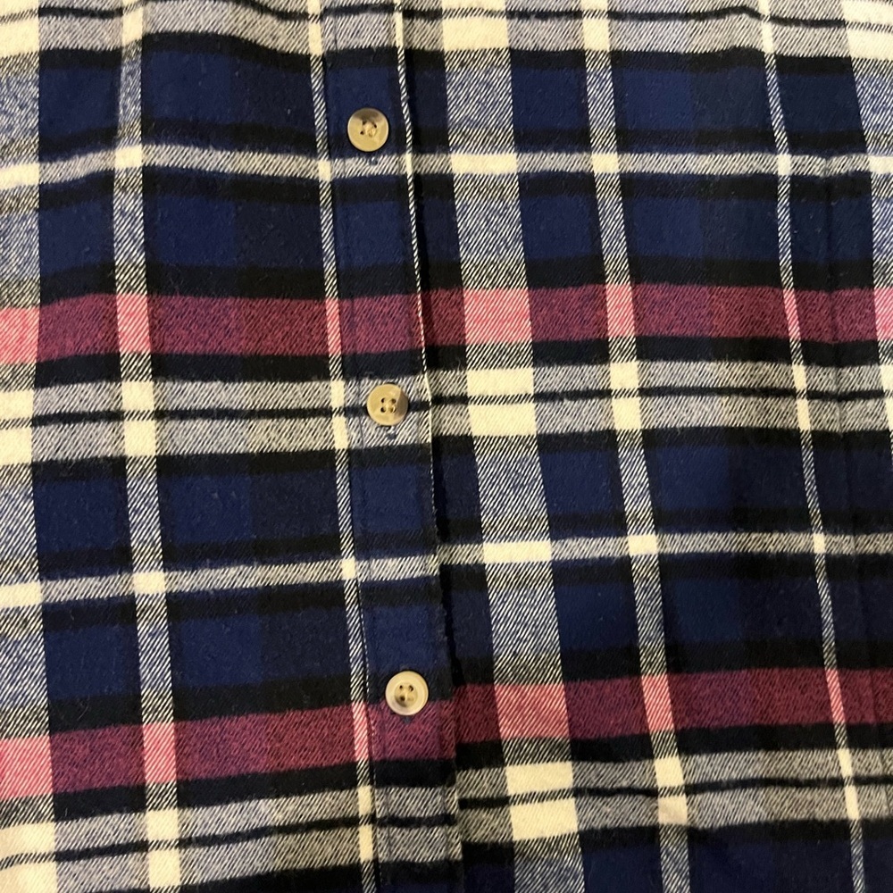JACHS Girlfriend New York Plaid Long Sleeve Button Down Flannel Shirt - Picture 3 of 10